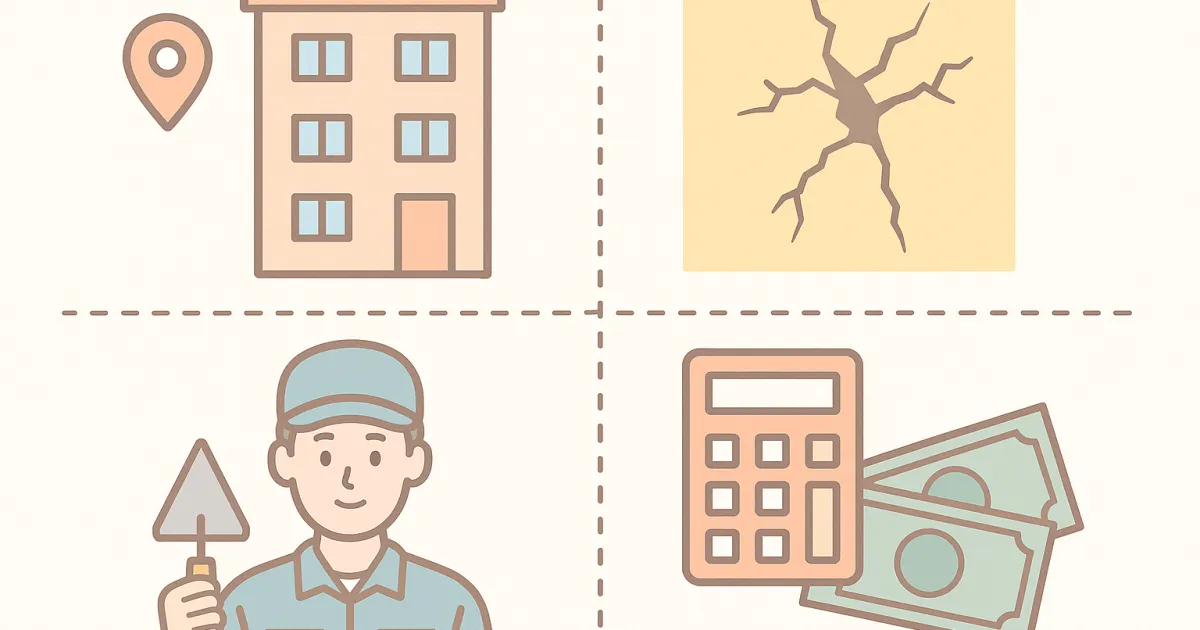 賃貸退去時の壁の穴と費用の関係性を解説する図解